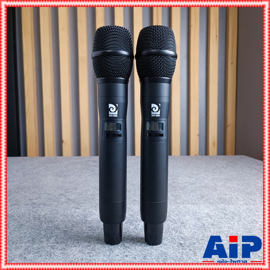 ความถี่ใหม่ กสทช DE ACOUSTIC KH500 NEW ไมค์ลอยมือถือคู่ UHF ปรับความถี่ได้ ไมค์ลอยคู่ KH 500 KH-500 แถมอุปกรณ์ย้ายเสา +++ กระเป๋าเก็บไมค์ 4เสา