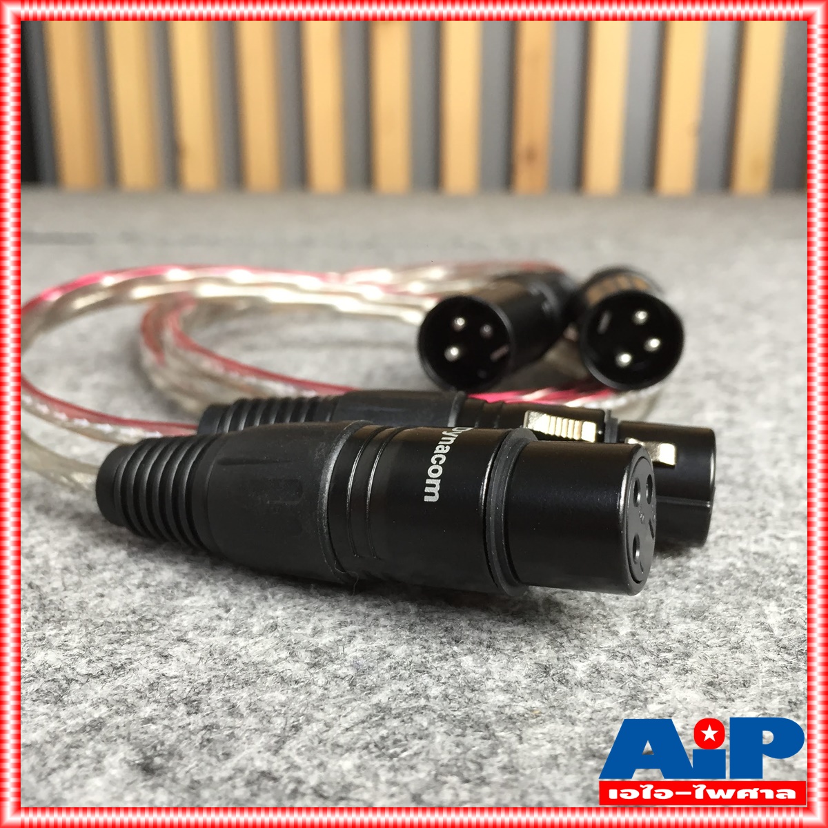 1.5เมตร DYNACOM สายP.CANNON-J.CANNONข้างละ2หัว 1.5M J2049 สายใส สายสัญญาณเสียง XLR-XLR ผู้เมีย คู่ยาว 1.5เมตร XLRจะมีสีเงินและสีดำขึ้นกับล็อตการผลิต