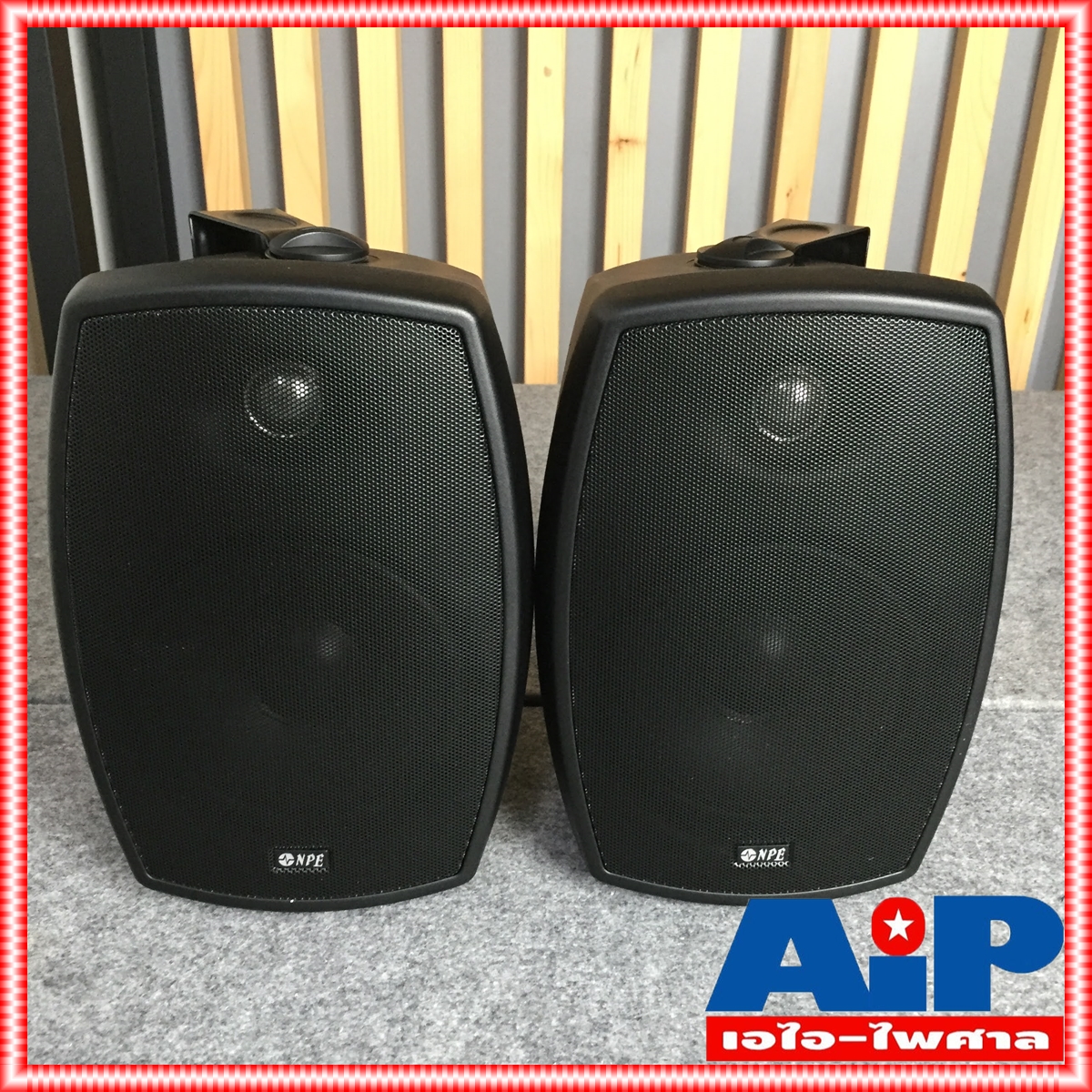 *ราคาต่อ1คู่ 2ใบ* ตู้ลำโพง NPE 6 นิ้ว รุ่น HB-602 สี ดำ ลำโพงติดผนัง HB602 พร้อมขาแขวน ลำโพงแขวน 6 นิ้ว