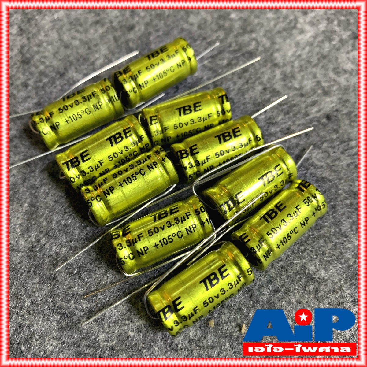 (10ตัว) 3.3uF 50V C ลำโพง สีทอง คาปาลำโพงเสียงแหลม ตัวป้องกันลำโพงเสียงแหลม คอนเดนเซอร์ คาปาซิเตอร์ลำโพง CAPACITOR 4.9 cเสียงแหลม 3.3/50V