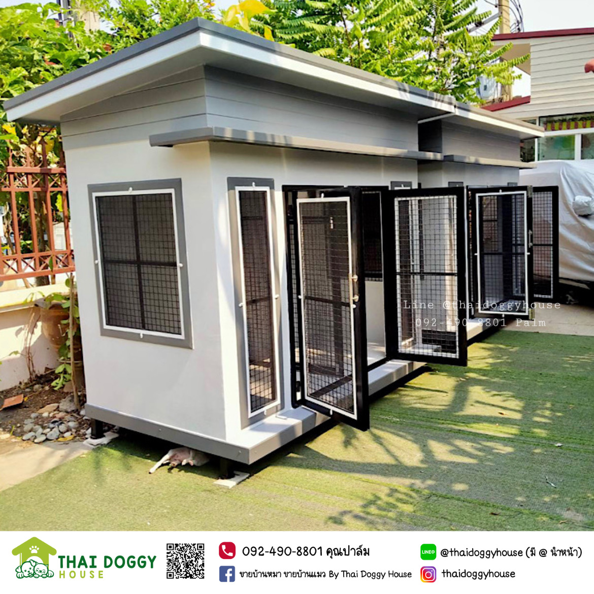 บ้านหมา บ้านแมว ดีไซน์ทันสมัย ติดตั้งชั้นของเล่นน้องแมวเพิ่มได้อีก 😽🐈