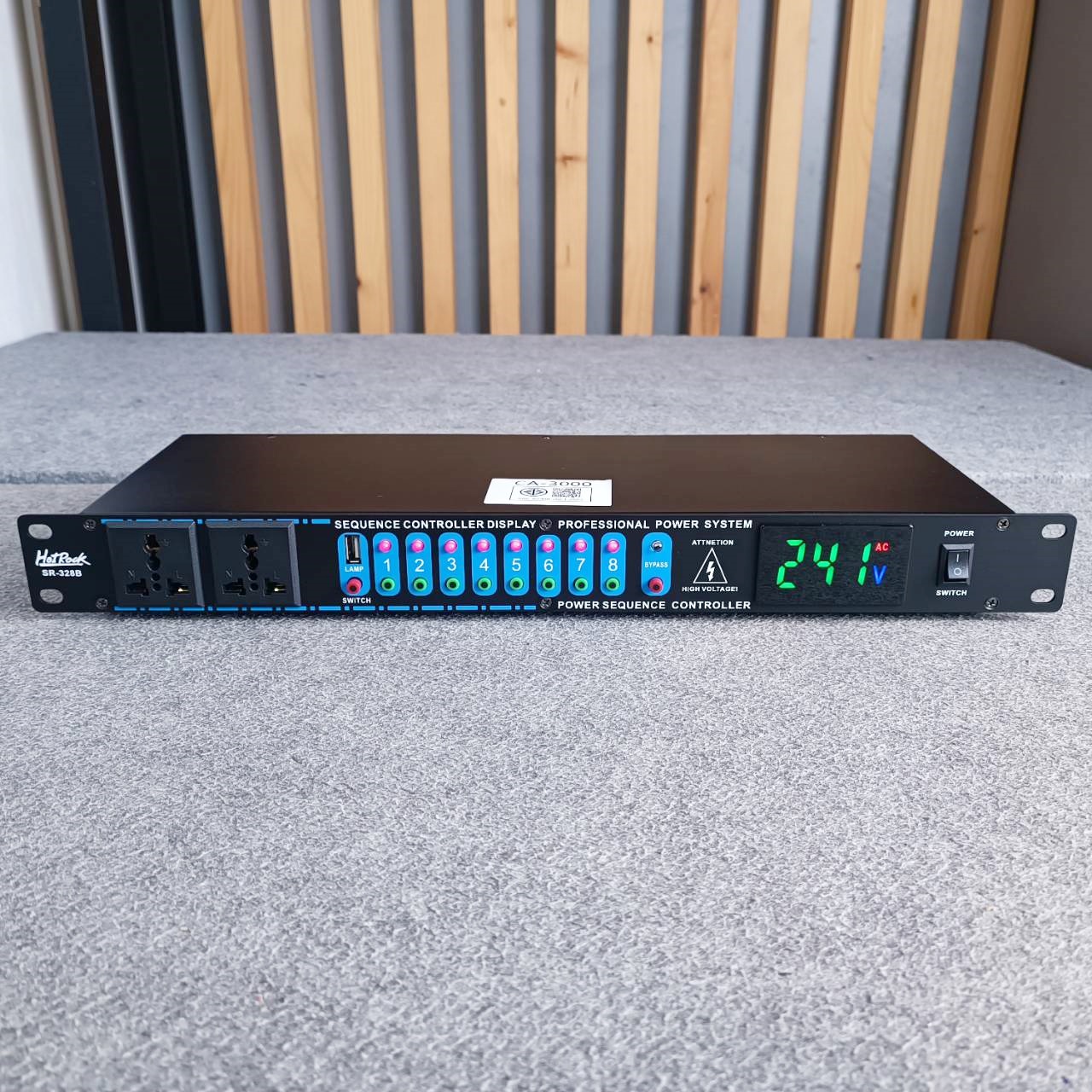 HOTROCK SR-328 B+ ปลั๊กซีเควนซ์ ปลั๊กไฟติดแร็ค ปลั๊กแร็ค รางปลั๊กไฟ ปลั๊กไฟ ปลั๊กไฟตู้แร็ค ซีเควนซ์เพาเวอร์ดิสทริบิวชั่น 8 แชนแนล SR 328 SR328B+ เอไอ-ไพศาล