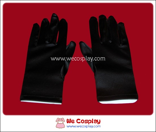 ถุงมือสั้น สีดำ Black Short Gloves