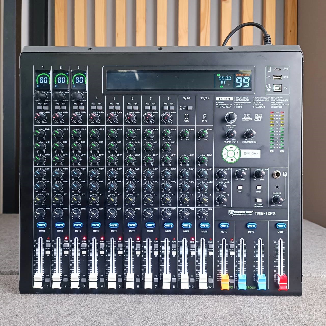 PROEUROTECH TMB-12FX MIXER มิกเซอร์ เอฟเฟคแท้ เครื่องปรับแต่งเสียง โปร ยูโรเทค TMB-12FX TMB-12FX เอไอ-ไพศาล