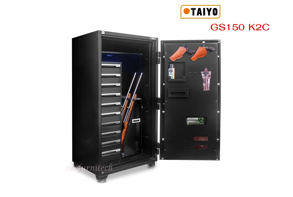 ตู้เซฟเก็บปืน, ตู้เซฟกันไฟเก็บอาวุธปืน Taiyo น้ำหนัก 383 กก. 2 กุญแจ 1 รหัส รุ่น GS150-K2C