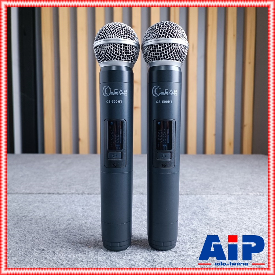 CLEARSOUND CS-500 ไมค์ลอยคู่ UHF ปรับความถี่ได้ ผู้นำเข้าเดียวกับ SOUNDVIVION ไมค์ลอย มือถือคู่ UHF ไมโครโฟนไร้สาย คลื่นความถี่ใหม่ CS 500 CS500 CLEAR SOUND เอไอ-ไพศาล +++