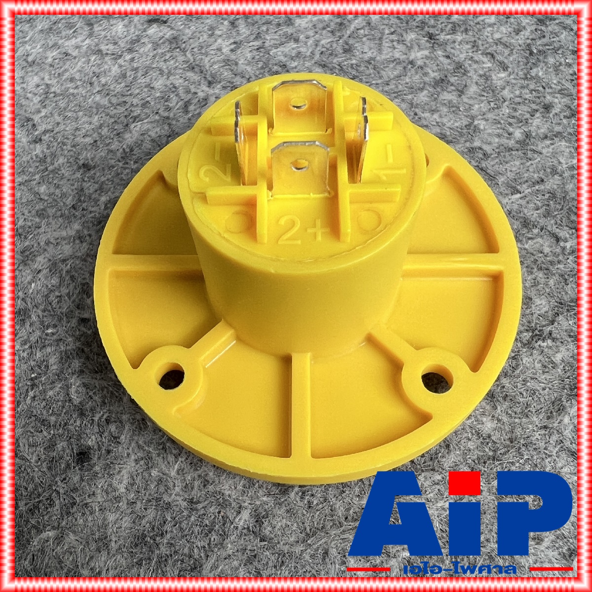 J.SPEAKON YM-117Y สีเหลือง ติดแท่นกลม แจ็คสเปคคอนตัวเมีย สเปคคอนกลมใหญ่ J.SPEAKONตัวเมีย YM117Y YM 117Y เอไอ-ไพศาล