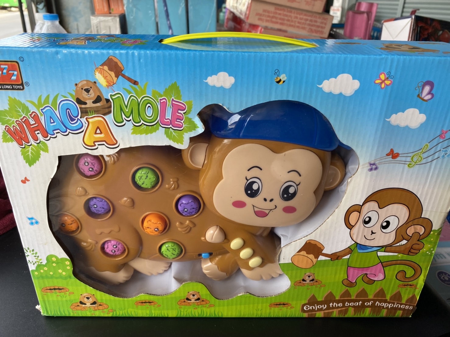 3822 ของเล่นเด็กเกมส์ทุบตัวตุ่นรูปลิง (ของใหม่กล่องไม่สวย)