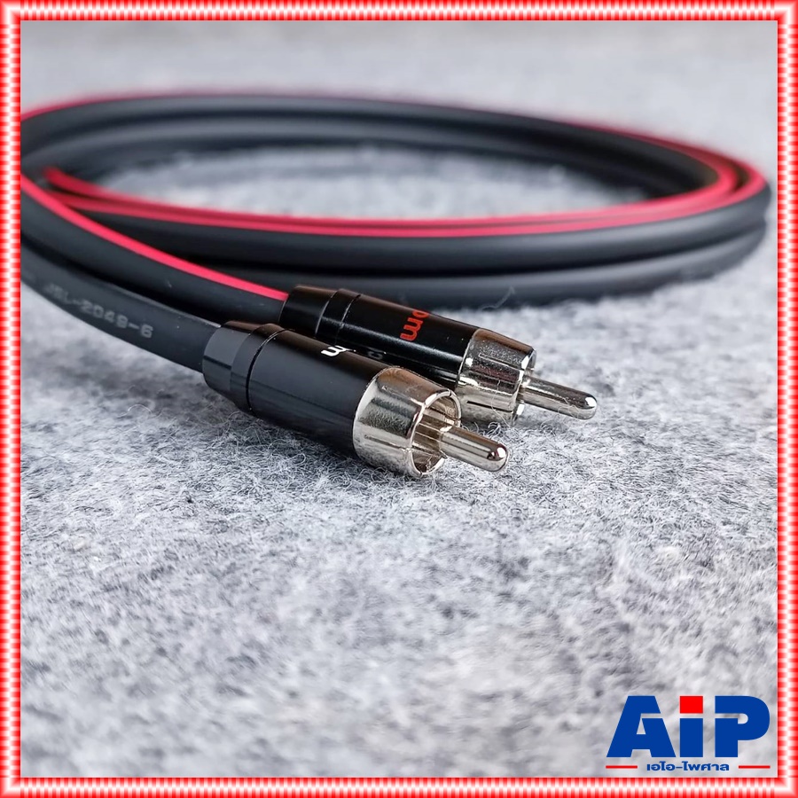 DYNACOM สายRCA4หัว ข้างละ2หัว 1M J2049-6 สายดำ หัวดำ สายแจ็คAVข้างละ2หัว 1เมตร สายสัญญาณสำเร็จรูป เอไอ-ไพศาล