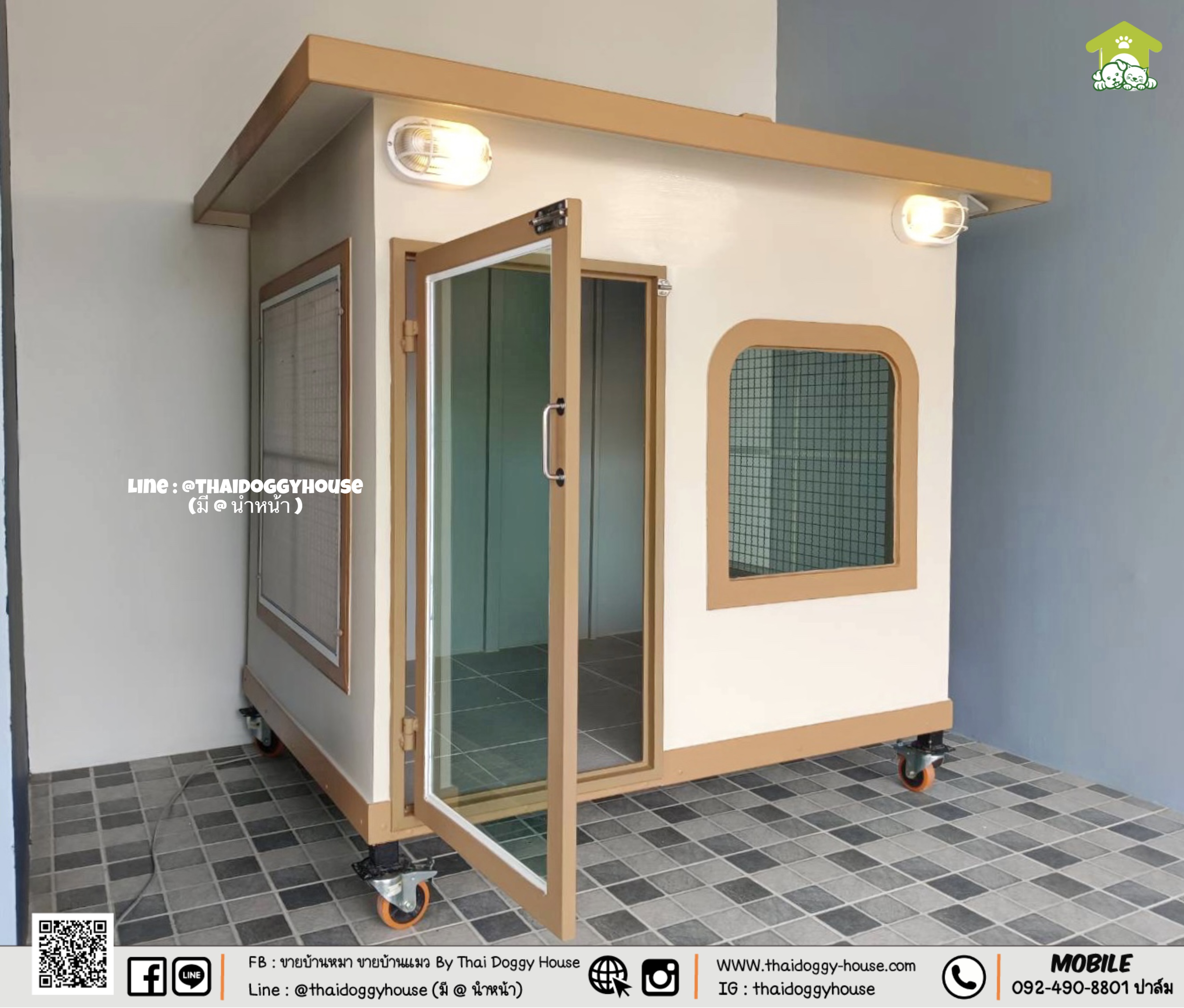 บ้านหมา บ้านแมว " 𝐓𝐇𝐀𝐈 𝐃𝐎𝐆𝐆𝐘 𝐇𝐎𝐔𝐒𝐄 " 🐕🦺🐈 แบบใหม่ล่าสุดของทางร้าน ดีไซน์ทันสมัย ให้ความรู้สึกเรียบหรู สวยงาม