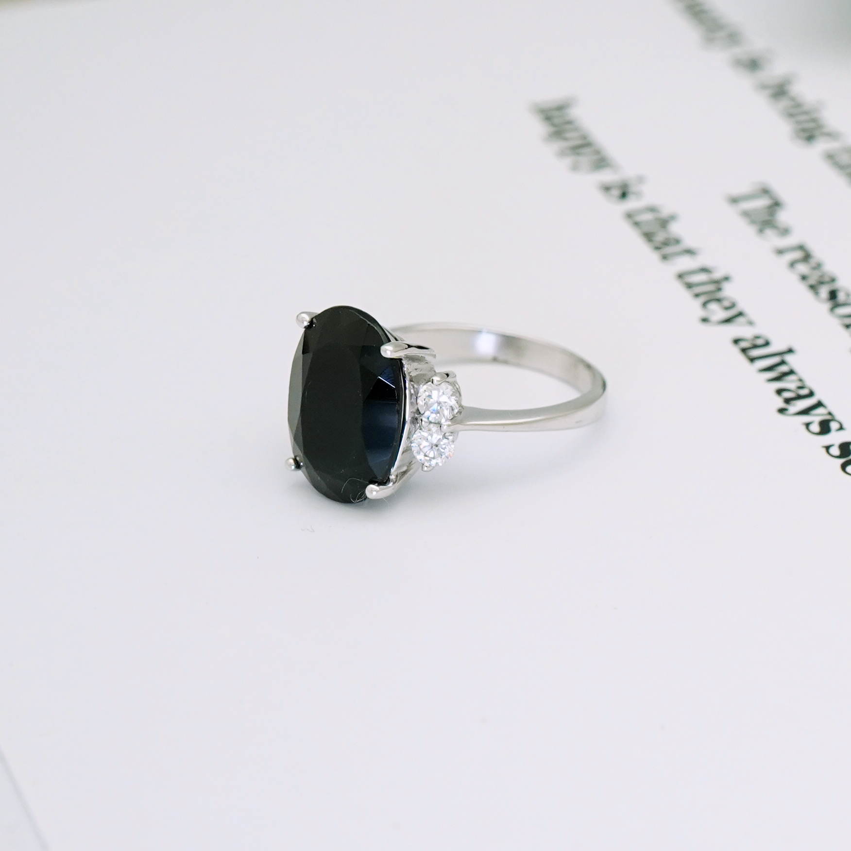 แหวนเงินแท้ฝัง นิลดำ แท้ ✨ อัญมณีแห่งพลังและความคลาสสิก