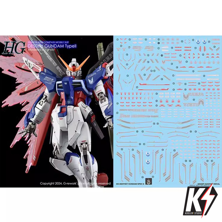Waterdecal CG HG Destiny Gundam Spec II #ดีคอลน้ำสำหรับติดกันพลา กันดั้ม Gundam พลาสติกโมเดลต่างๆ