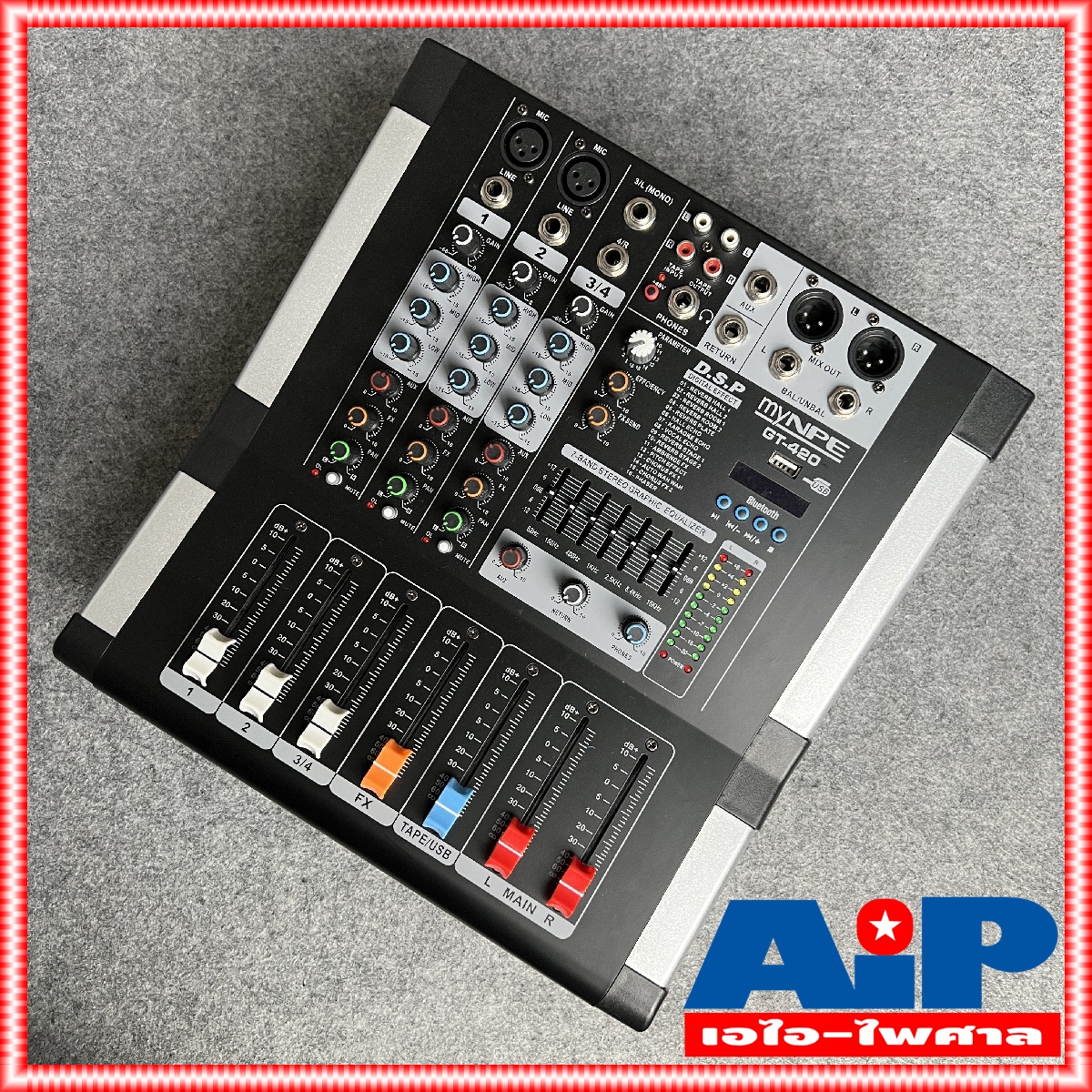 MYNPE GT-420 POWERMIX USB บลูทูธ MY NPE GT420 เพาเวอร์มิก มิกซ์ มิกเซอร์ เครื่องเสียง GT 420 เอไอ-ไพศาล