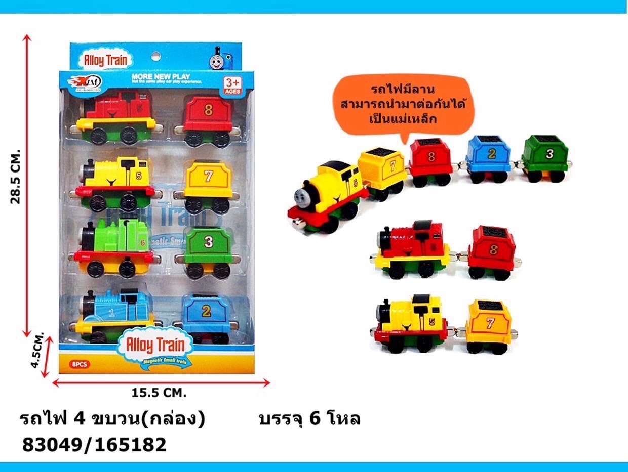 83049 รถไฟแม่เหล็กเล่นมือ โทมัสเล่นมือ โธมันแม่เหล็กดูดกันเล่นมือ ปลีกกล่องละ