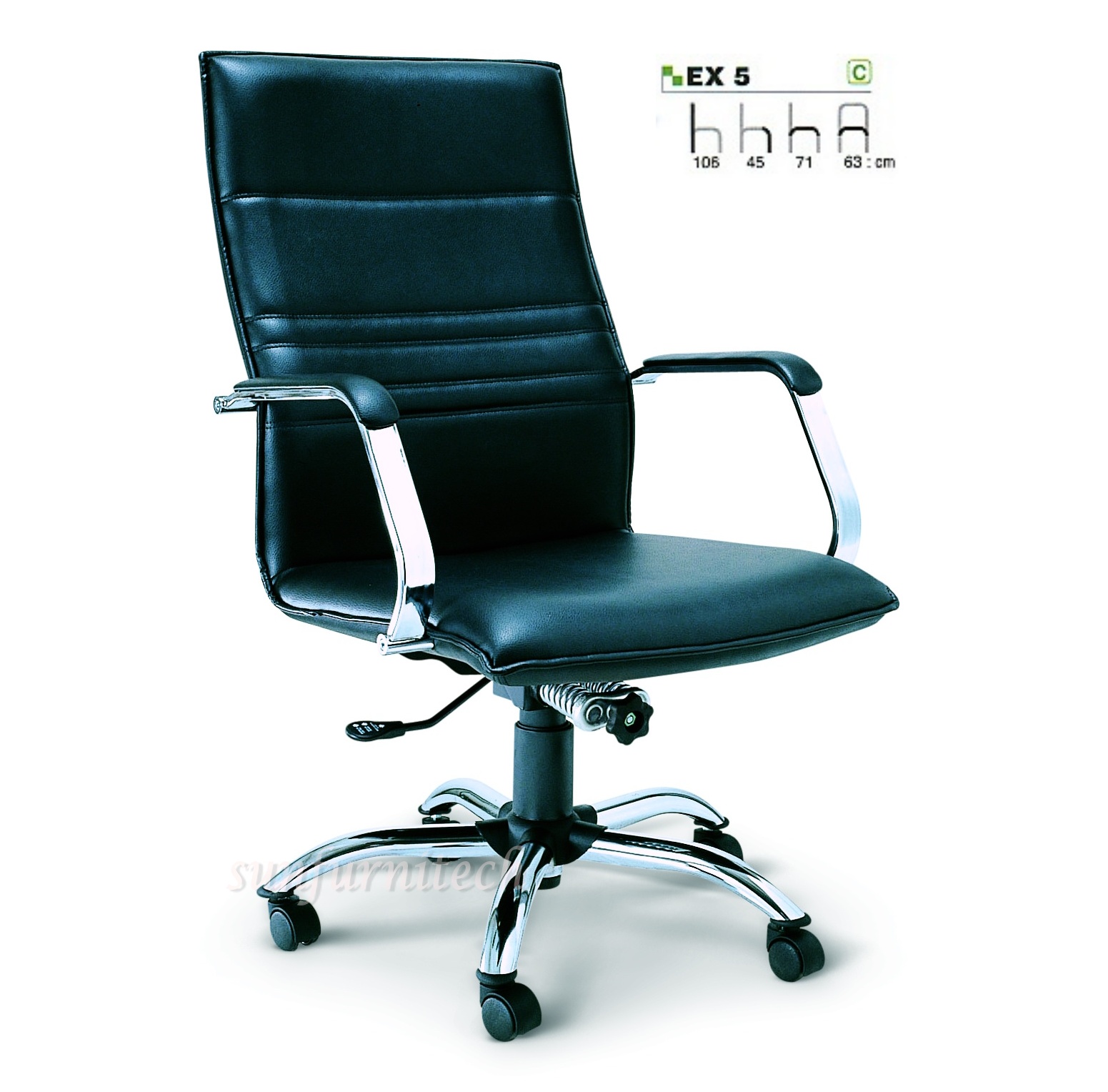 เก้าอี้สำนักงานผู้บริหาร, เก้าอี้สำนักงานพนักพิงสูง ยี่ห้ออาซาฮี (Asahi ) รุ่น EX-5