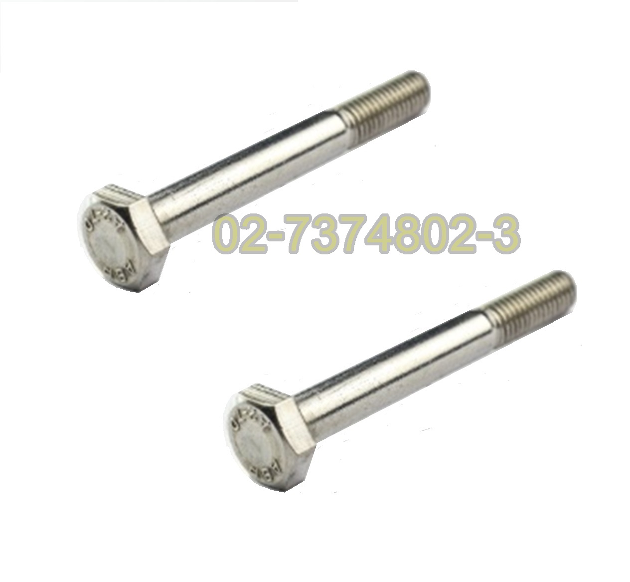 น็อตหัวเหลี่ยม วัสดุสแตนเลส Stainless Steel Hex Bolt เบอร์ M12x60