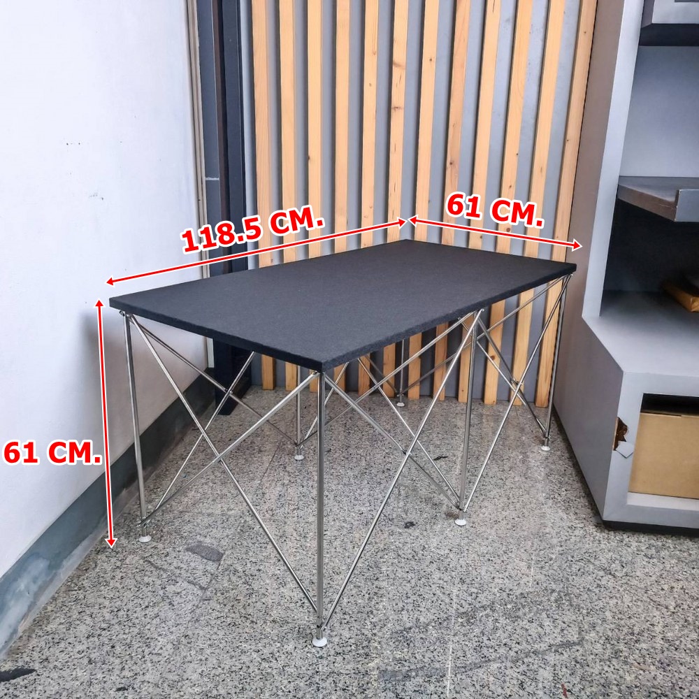 แถมถุงเก็บขาโต๊ะ โต๊ะรุ่น ECO V2 60x120 สูง60 สีดำ โต๊ะวางขาสแตนเลส ขนาดประมาณ 60x120 สูง60เซนติเมตร สีดำ (ขาสามารถพับเก็บได้) โต๊ะอเนกประสงค์ โต๊ะวางมิกซ์ ชั้นวางเครื่องเสียง เอไอ-ไพศาล