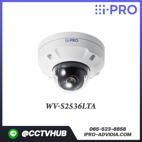 กล้องทรงโดม i-PRO รุ่น WV-S2536LTA S-series 2MP Network camera with AI engine