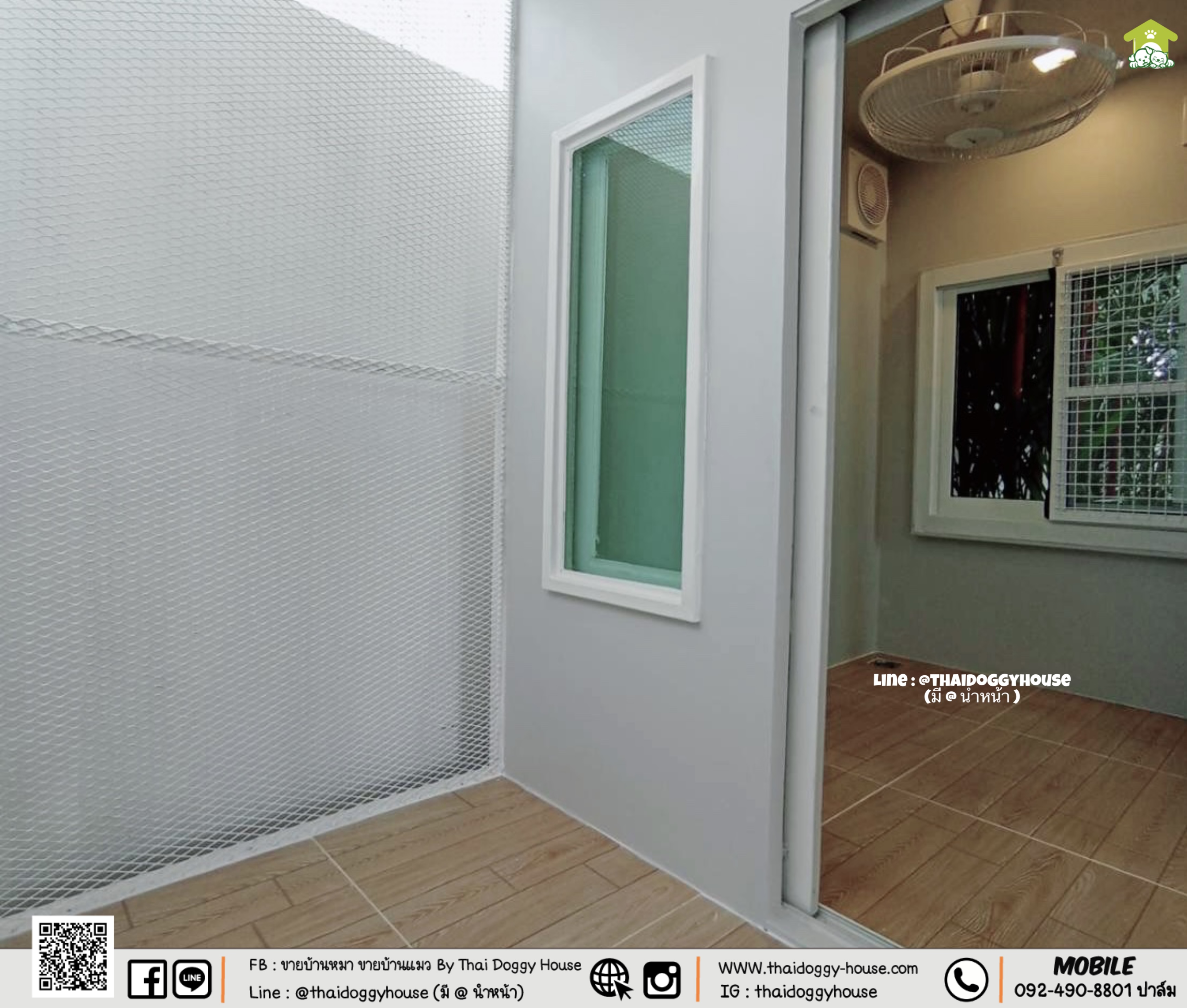 บ้านหมา บ้านแมวติดแอร์ " 𝐌𝐎𝐃𝐄𝐑𝐍 𝐒𝐓𝐘𝐋𝐄" ฟังก์ชั่นครบ หลังใหญ่ แบ่งออกเป็น 2 โซน ระบายอากาศได้ดี