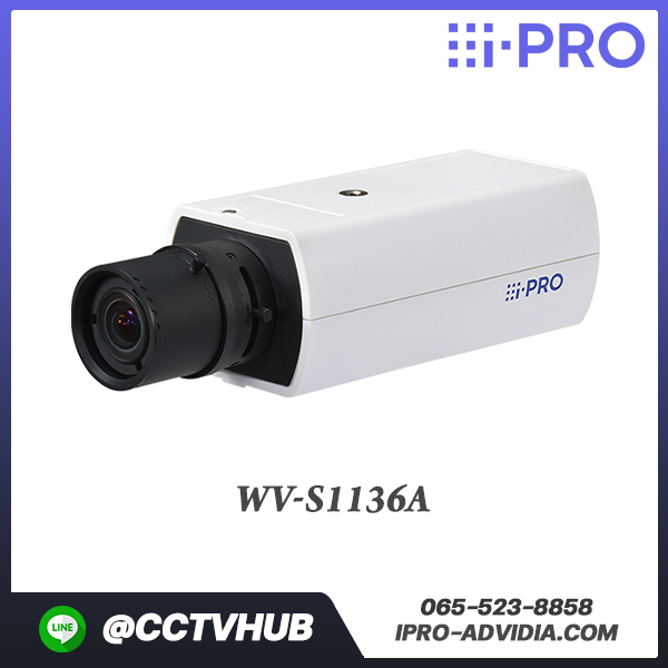 กล้อง i-PRO รุ่น WV-S1136A 2MP(1080p) Indoor BOX Network Camera with AI Engine