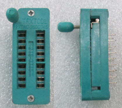 ZIF18 Socket 18 Pin Universal ZIF DIP Tester IC -ขานิกเกิล( Nickel Pins)