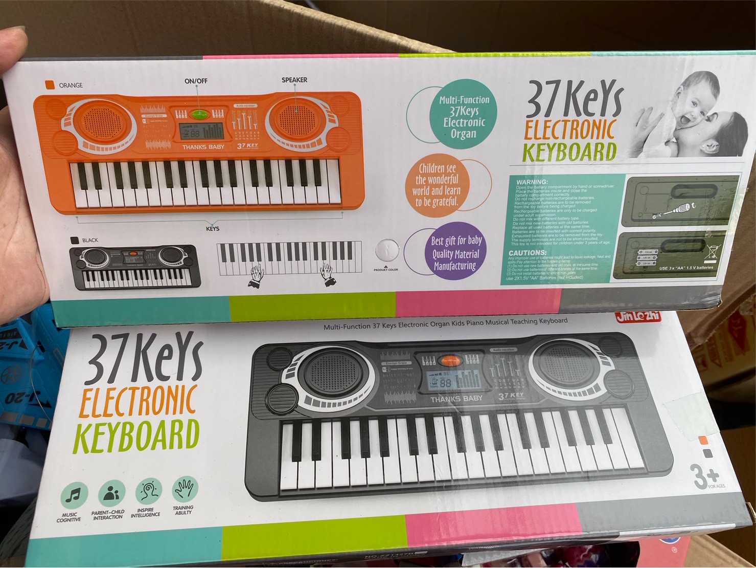 B-ZZ1427B เครื่องดนตรีของเล่นออร์แกนครีย์บอร์ดใส่ถ่าน ปลีกชิ้นละ