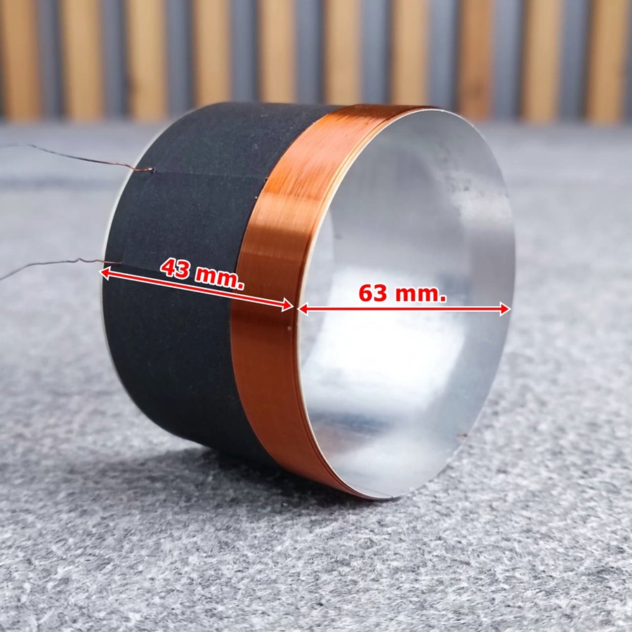 วอยซ์เบอร์63 อลูมิเนียม วอยล์ VOICE COIL วอยซ์ลำโพงทั่วไป อะไหล่ลำโพง วอยซ์คอยล์ เบอร์63 เอไอ-ไพศาล