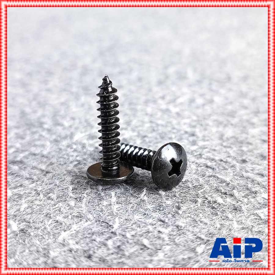 ประมาณ100ตัว น็อตประกอบตู้ลำโพง สกรู THดำ 8x3/4นิ้ว สกรูเกลียวปล่อย น็อตเกลียวปล่อย สกรูหัวกลม เอไอ-ไพศาล