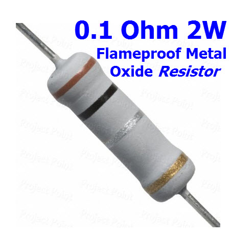 0R1 0.1 ohm 2W 5% Carbon Film Resistor