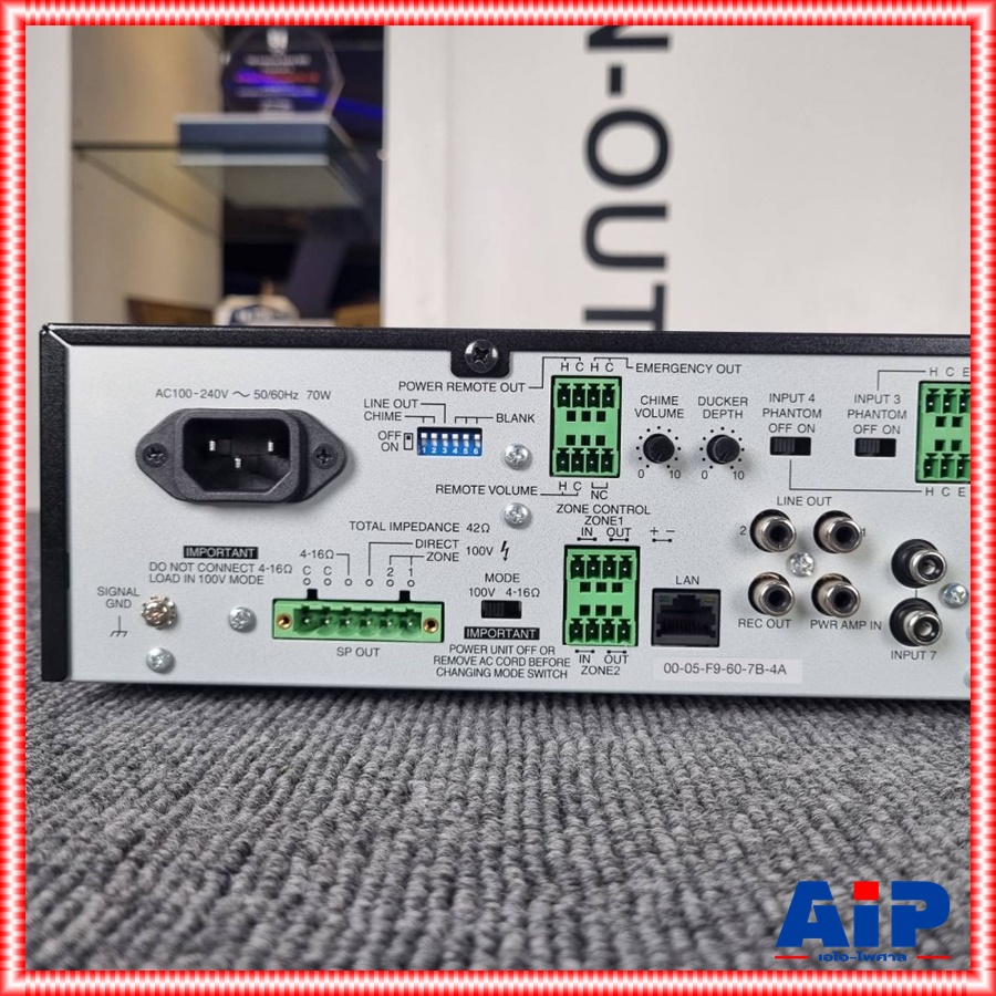 TOA A-3624D แอมป์240W มิกเซอร์แอมป์ 240 วัตต์ A3624D เครื่องขยายเสียง เครื่องปรับแต่งเสียง A 3624D เอไอ-ไพศาล