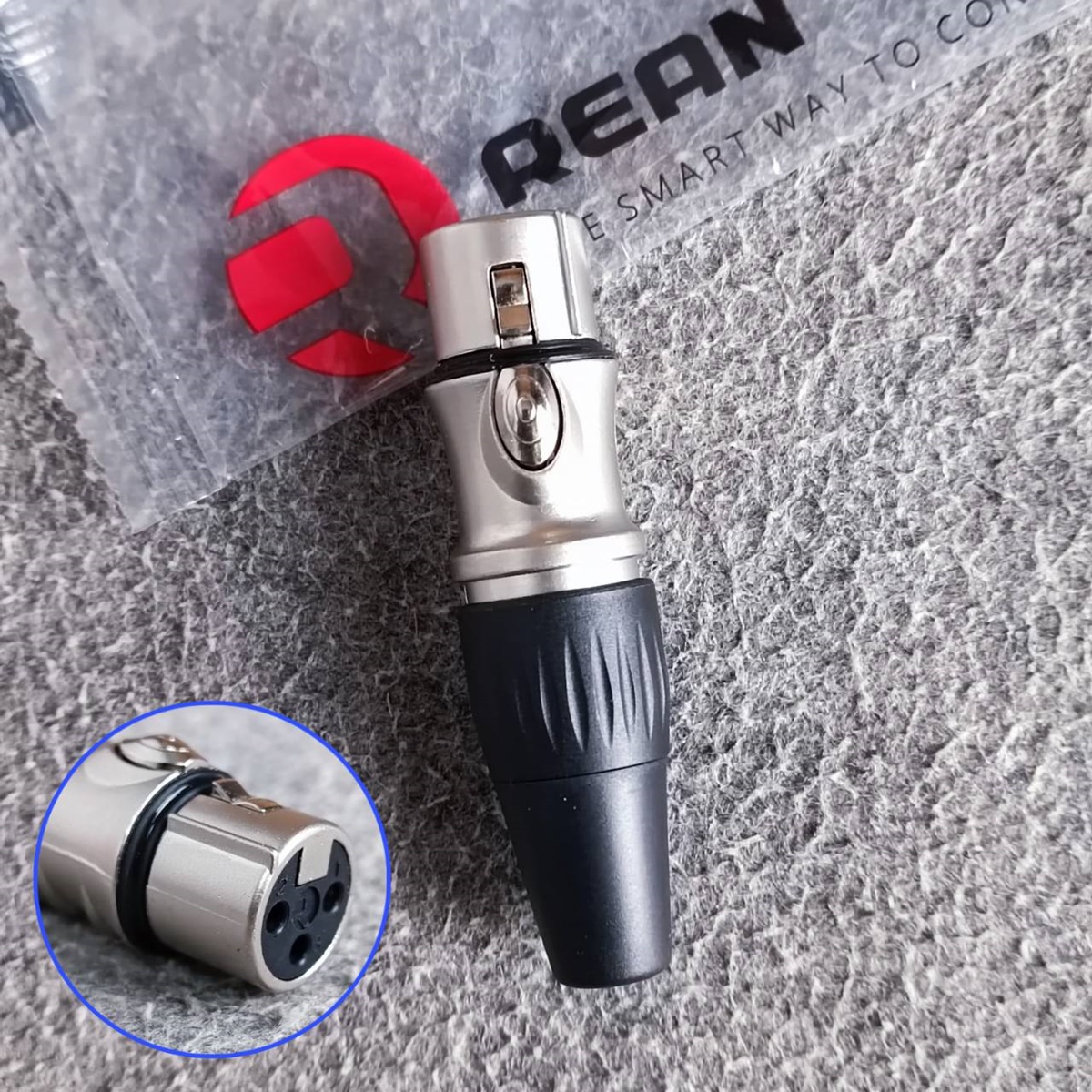 REAN XLRตัวเมีย สีเงิน RCX3F-M-000-1 แจ็คแคนนอนตัวเมีย J.CANNON XLRตัวเมีย3รู เอไอ-ไพศาล