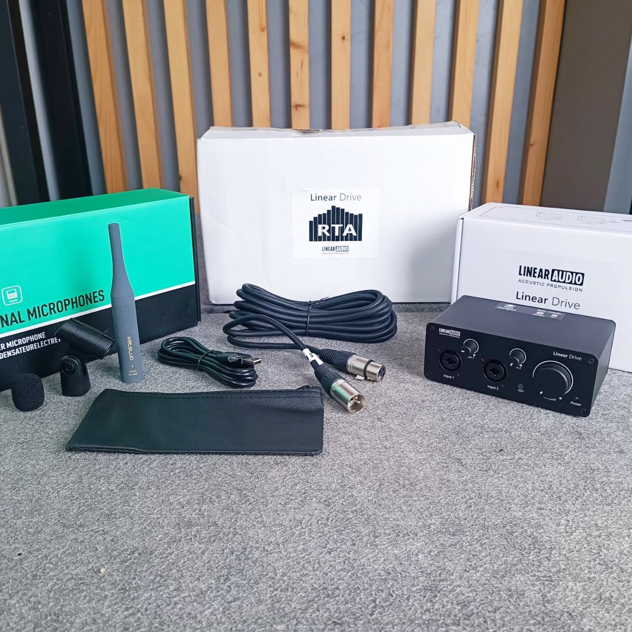 (เครื่อง+ไมค์+สาย) LINEAR AUDIO RTA INTERFACE SET ไมโครโฟน ไมค์วัดจูนเสียง ไมค์ RTA เอไอ-ไพศาล