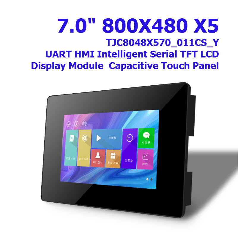 7.0" 800X480 X5 TJC8048X570_011CS_Y UART HMI Intelligent Serial TFT LCD Display Module Capacitive Touch Panel