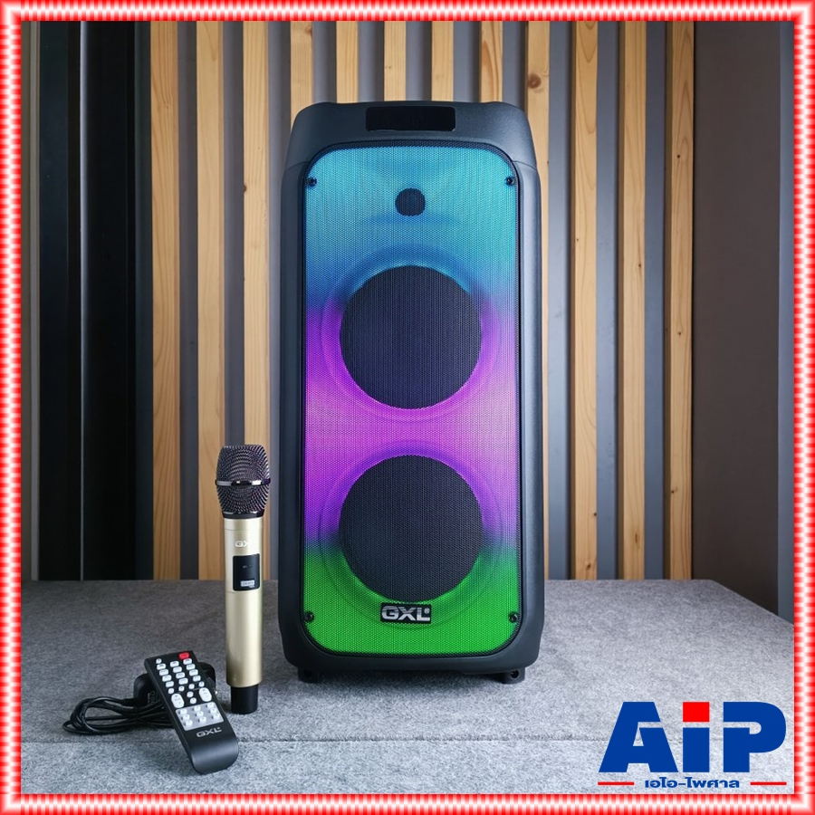 GXL MS-6510P ตู้ลำโพง8นิ้วx2 + ไมค์ลอย ตู้ลำโพง เอนกประสงค์ มีแบตเตอรี่ในตัว ตู้ลำโพงคาราโอเกะ MS 6510 P MS6510P เอไอ-ไพศาล