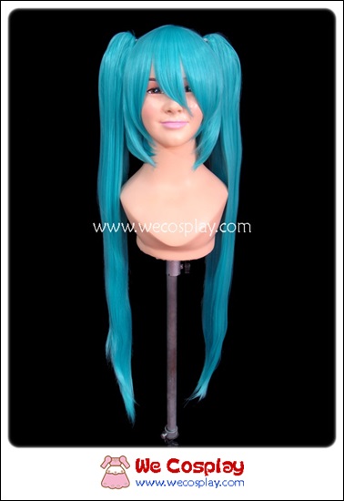 วิกผมคอสเพลย์ ทวินเทลสีฟ้า แบบจุกต่อสองข้าง Light Blue Twintails Cosplay Wig