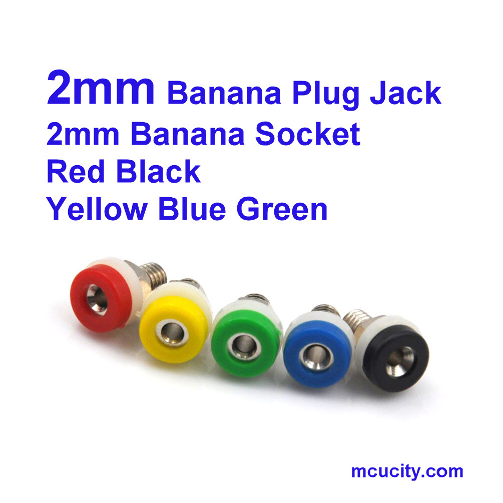 2mm Banana Plug Jack Panel 10A Binding Post Red Black Yellow Blue Green kidbright