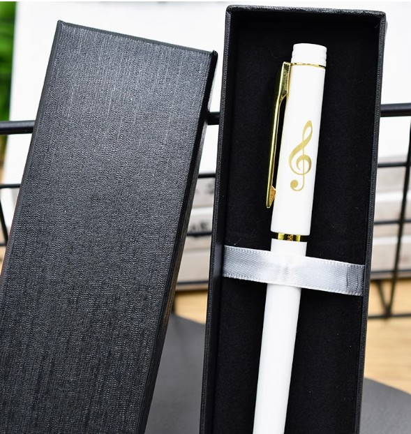 ของขวัญ ของชำร่วยงานแต่งงาน ตัวโน้ต กุญแจซอล ปากกาเจล ลายตัวโน้ตสีทอง สวยหรู พรีเมี่ยม 416453