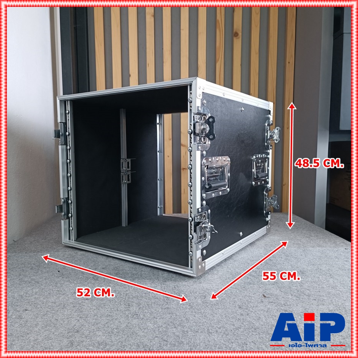 COMPACT B-10U สีดำ RACK ลึก21นิ้ว แร็ค กล่องใส่เครื่องเสียง แร็คลึก21นิ้ว กล่องแร็คสีดำ RACK10U เอไอ-ไพศาล