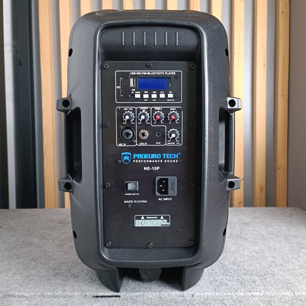 PROEUROTECH NE-10P active speaker ตู้ลำโพง มีแอมป์ในตัว 10 นิ้ว โปรยูโรเทค ตู้ลำโพง ตู้ลำโพงบลูทูธ NE 10P NE10P เอไอ-ไพศาล