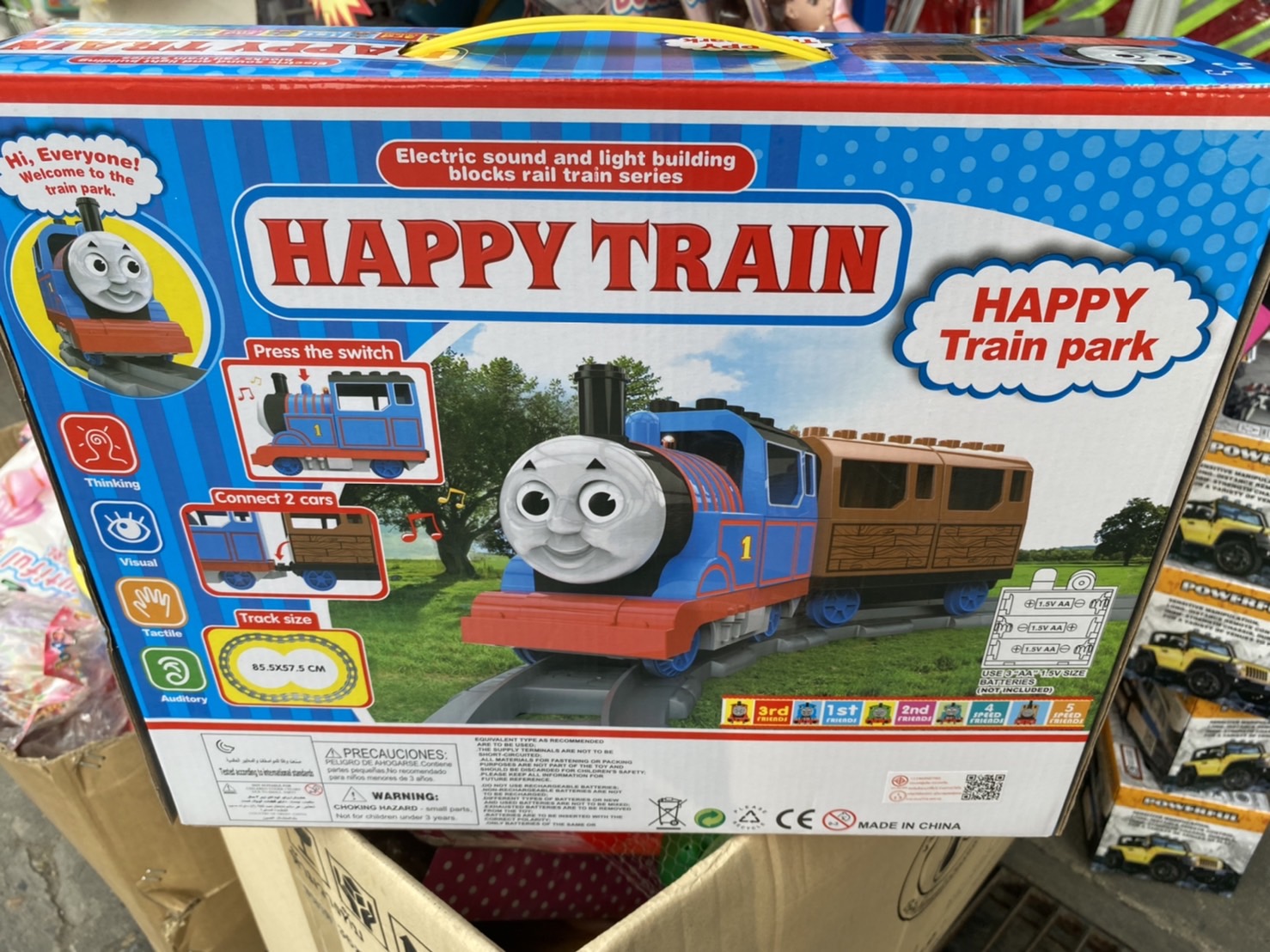 538 ของเล่นเด็กตัวต่อรถไฟโทมัสใส่ถ่านพร้อมราง (งานจีน)