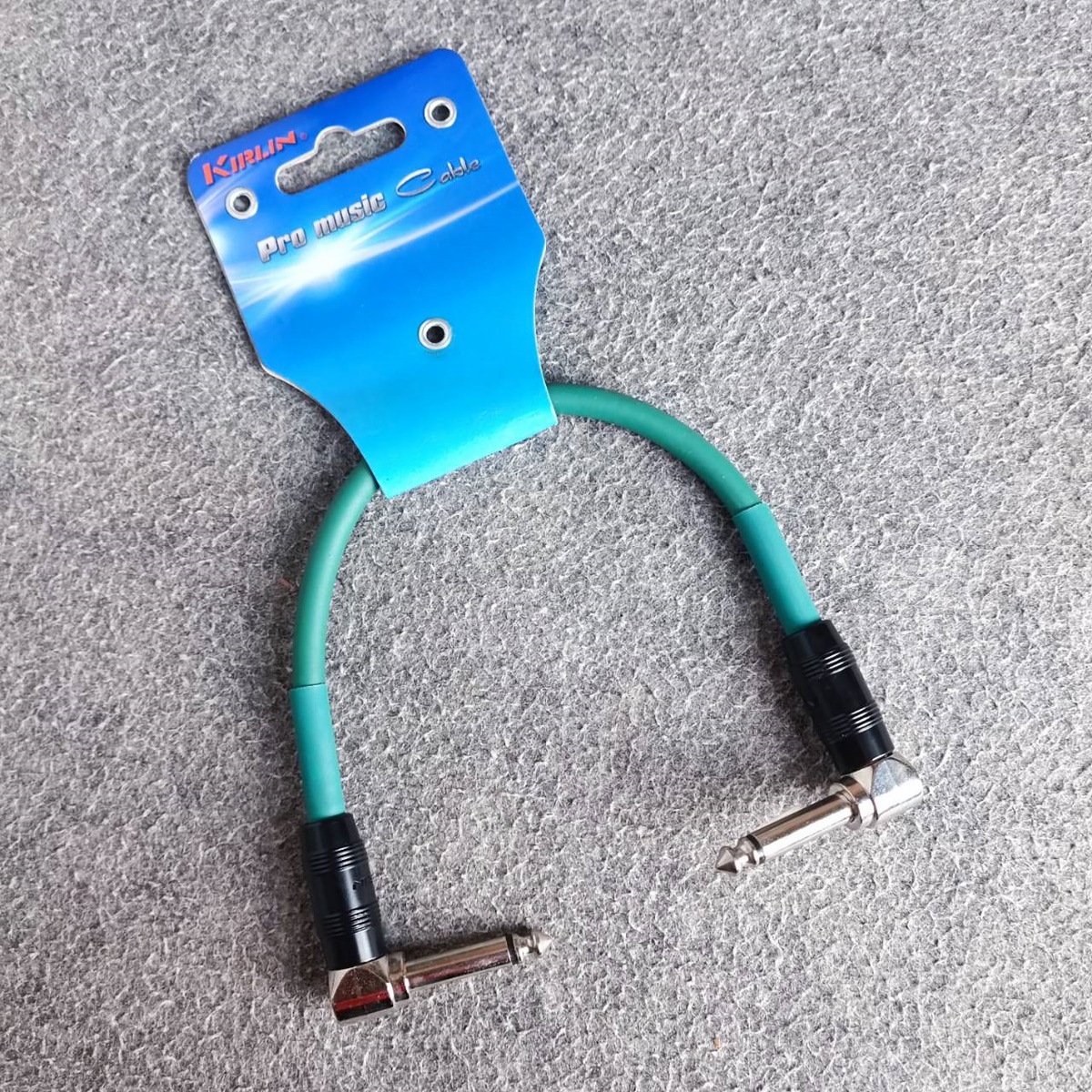 KIRLIN IPC-203B สีเขียว ยาว20เซน สายพ่วงเอฟเฟคกีต้าร์ สายต่อเอฟเฟคกีตาร์ หัวงอ/หัวงอ 20awg สายสัญญาณกีต้าร์ เอไอ-ไพศาล