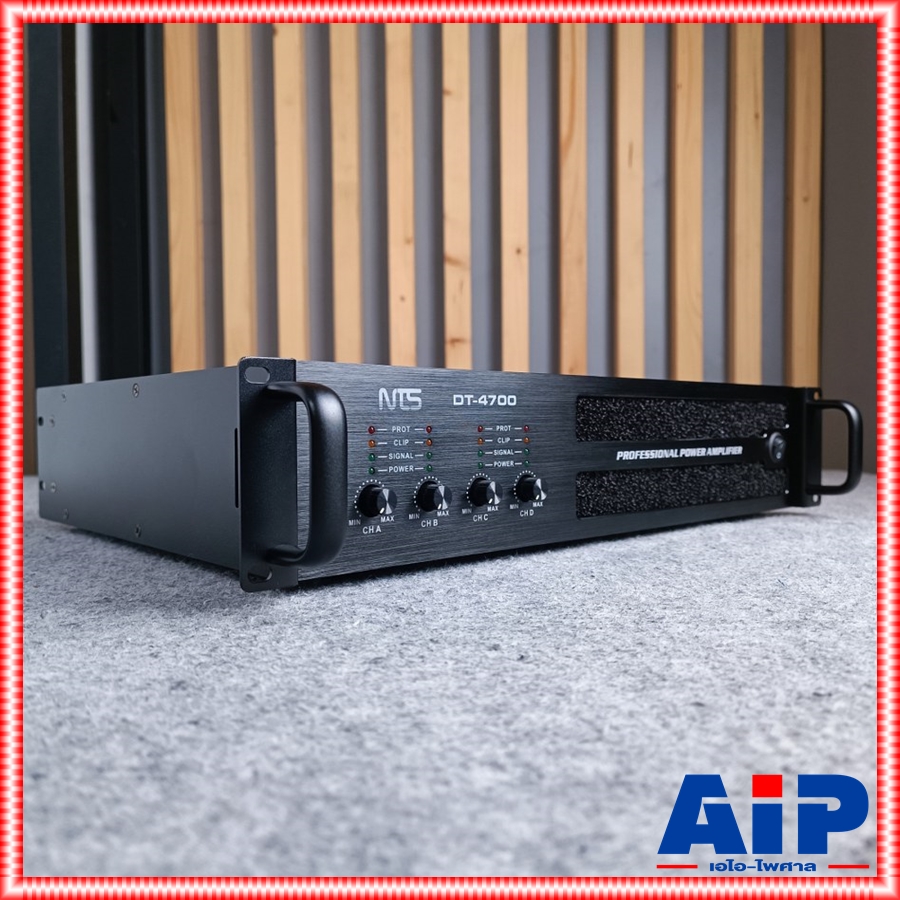 NTS DT-4700 poweramp 4CH เพาเวอร์แอมป์ เป็นพาวเวอร์ที่มี 4 ช่อง ขนาดความสูง 2U เป็นเครื่องขยายเสียง รูปแบบ CLASS D DT 4700 DT4700 เอไอ-ไพศาล