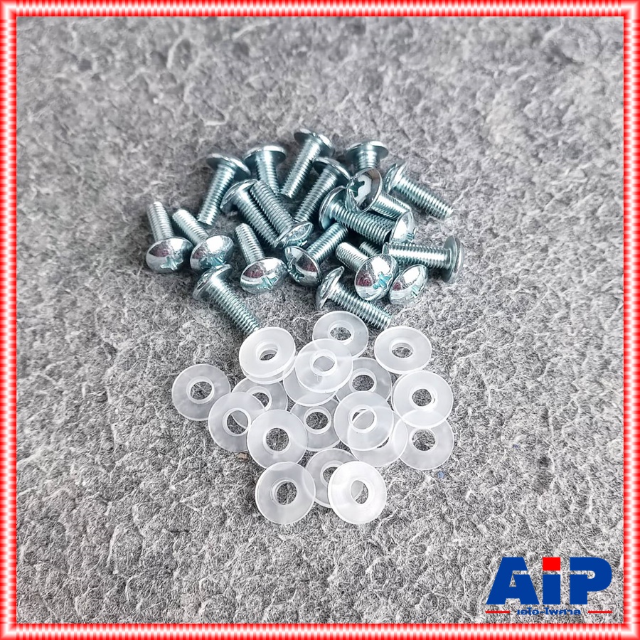 ถุง20ตัว น็อตยึด RACK / น็อตยึดไดร์เวอร์แหลม พร้อม แหวนรอง NR+R / น็อตยึดแร็ก น็อตสำหรับตู้แร็ค น็อตยึดเครื่องเสียง น็อต ยูนิตเสียงแหลม เอไอ-ไพศาล