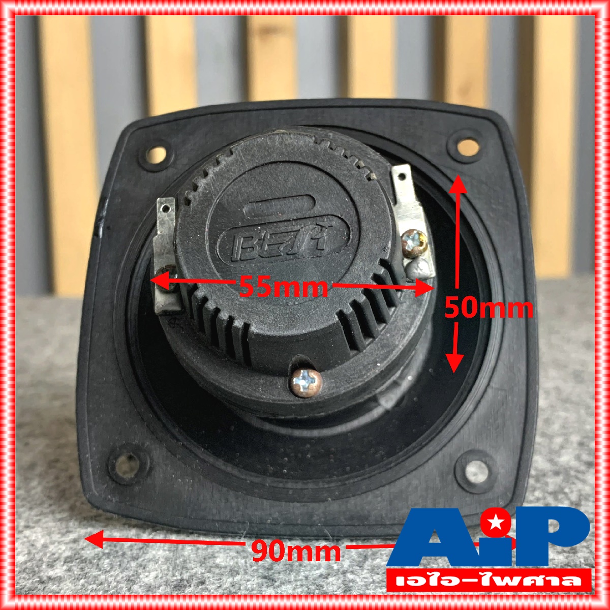 1ตัว BEST BT-16 ลำโพงเสียงแหลม BT16 BT 16 Tweeter Speaker ลำโพงเสียงแหลม เปียโซ่ ทวีตเตอร์ 3.5นิ้ว หน้าเหลี่ยม สีดำ 4-8โอห์ม