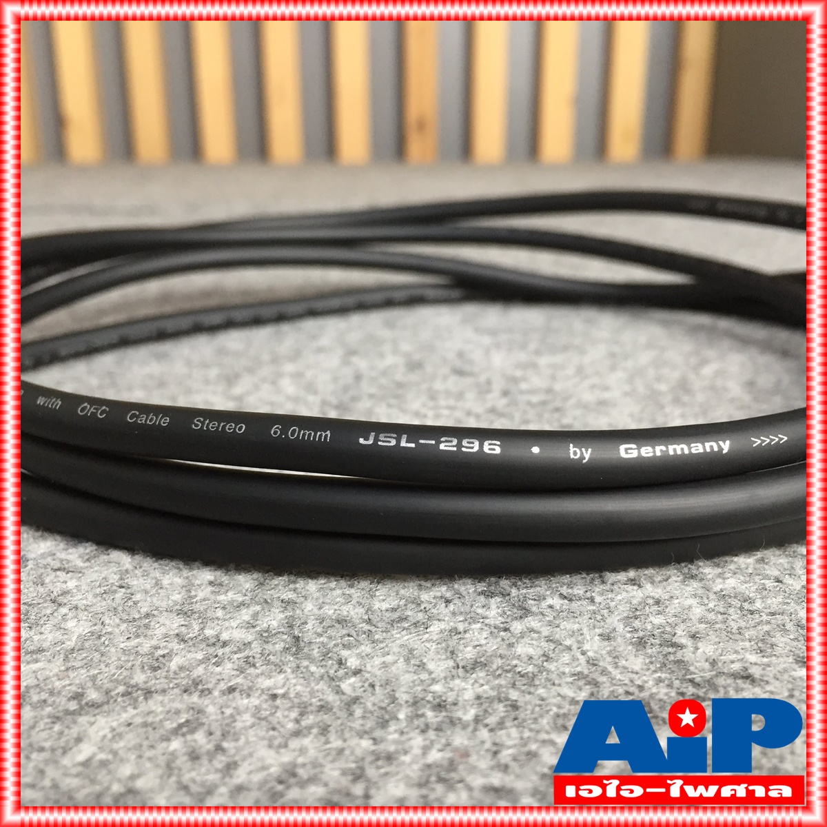 5เมตร DYNACOM สายP.TR-STออกP.MICเหล็กx2 J296/J304 สายดำ สายสัญญาณเสียง P.MONO 2P +TRS 5เมตร ยาว5เมตร เอไอ-ไพศาล