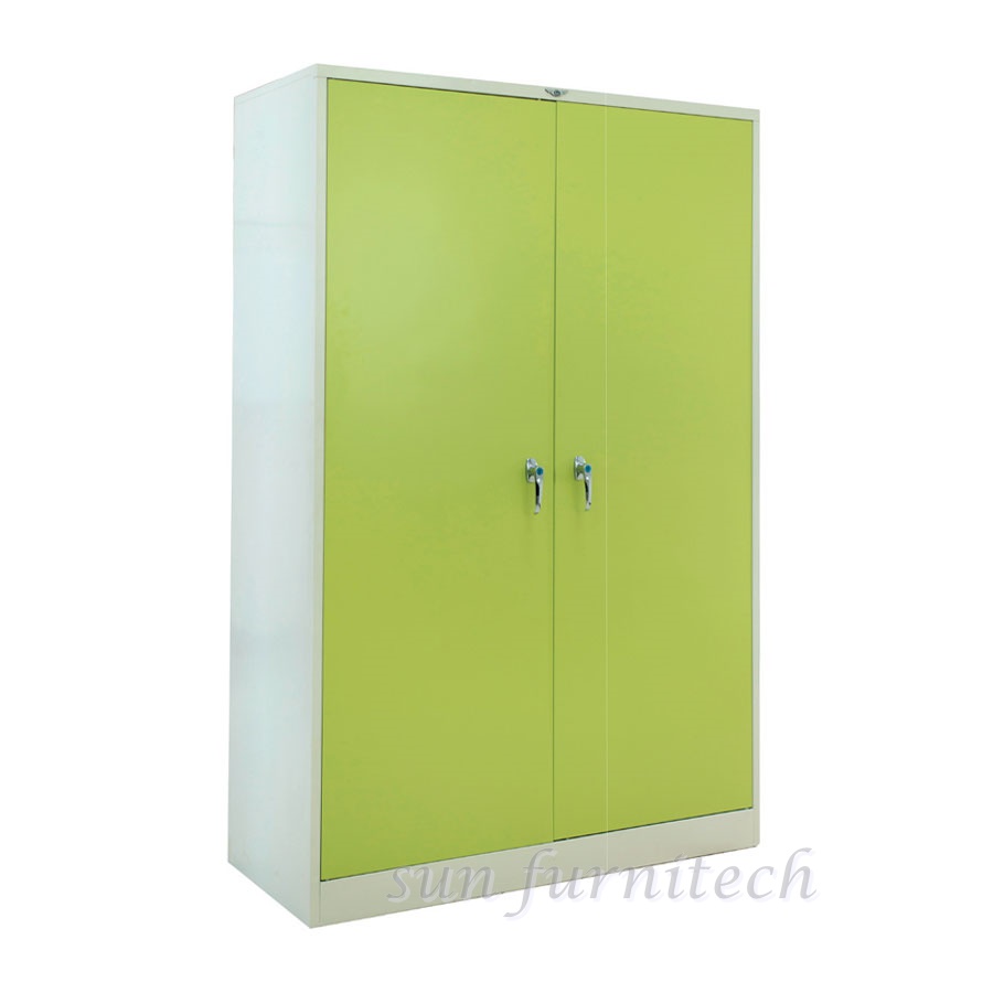 ตู้เสื้อผ้าเหล็ก 2 บานเปิดทึบ ขนาด 4 ฟุต (มีแผ่นกั้นกลาง) elegant รุ่น WD4FDD