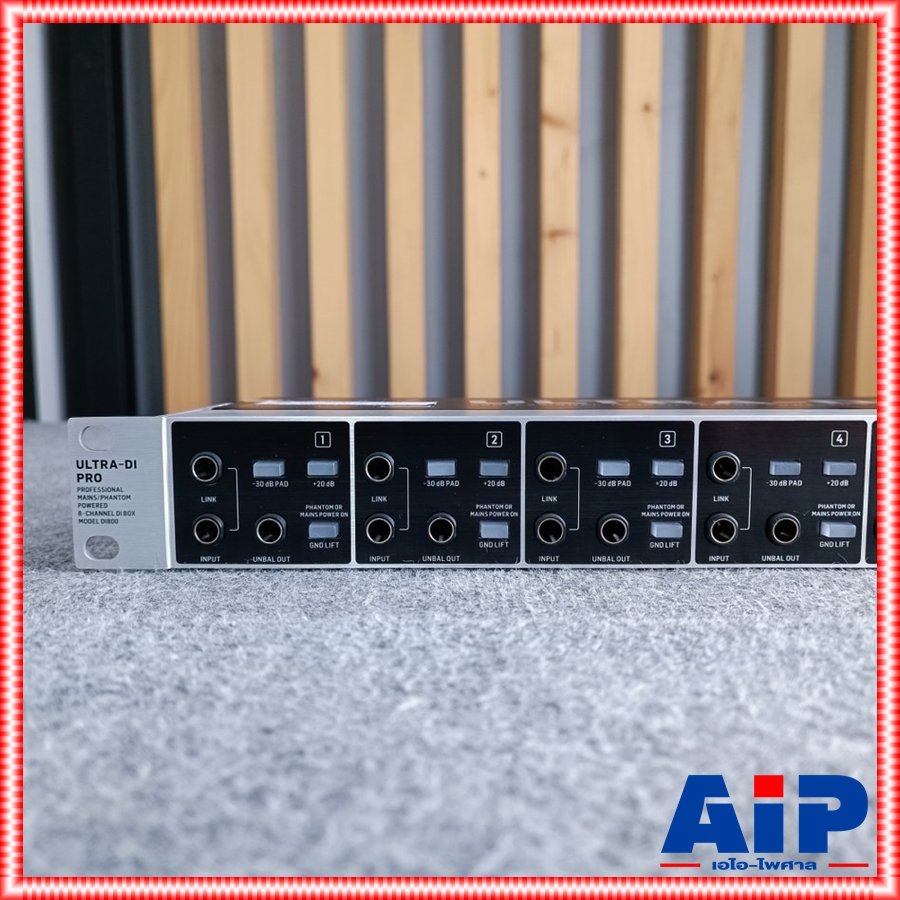 BEHRINGER DI800 V2 ULTRA DI กล่อง DI 800 DI-800 ไดเร็คบ็อก Professional and multi-purpose 8-channel direct injection box for stage and studio applications Provides impedanc and signal เอไอ-ไพศาล +++