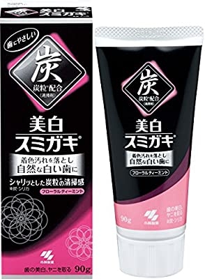 Kobayashi Whitening Sumigaki Floral Tea Mint ยาสีฟันผสมผงถ่านสูตรป้องกันหินปูนฟันขาวสะอาด ระงับกลิ่นปากจากกลิ่นบุหรี่ ชา กาแฟค่ะ ช่วยให้ฟันขาวสะอาด