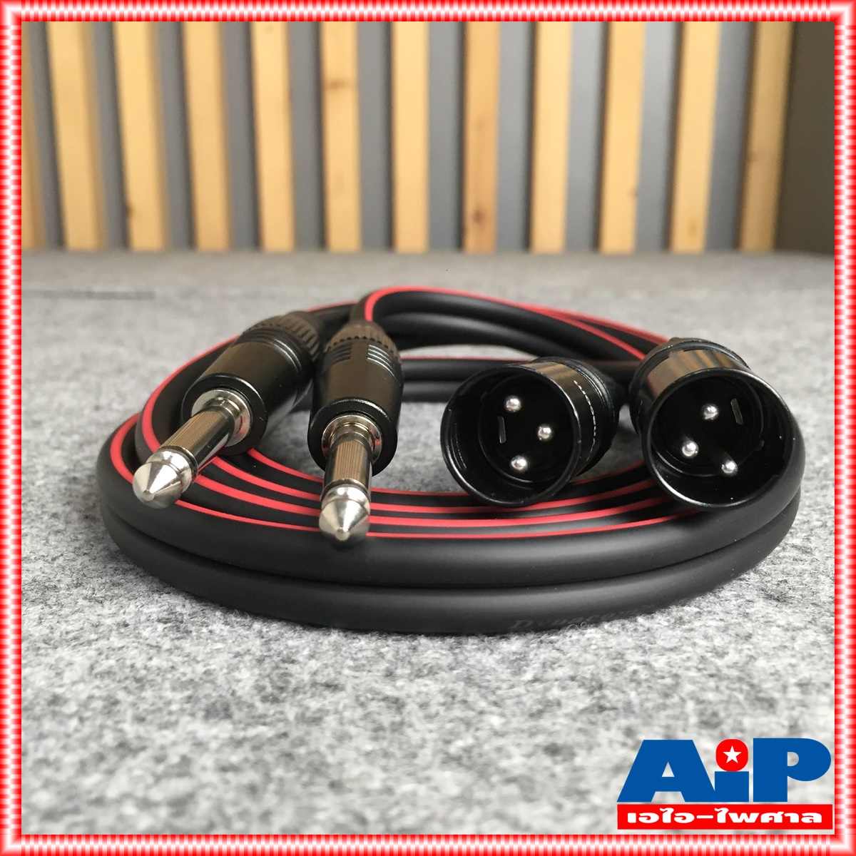 2เมตร DYNACOM สาย P. CANNON - P. MIC ข้างละ2หัว J2049-6 แคนนอนตัวผู้ 2หัว ออก ปลั๊กไมค์โนโน2หัว สายสัญญาณ ไดน่าคอม เอไอ-ไพศาล