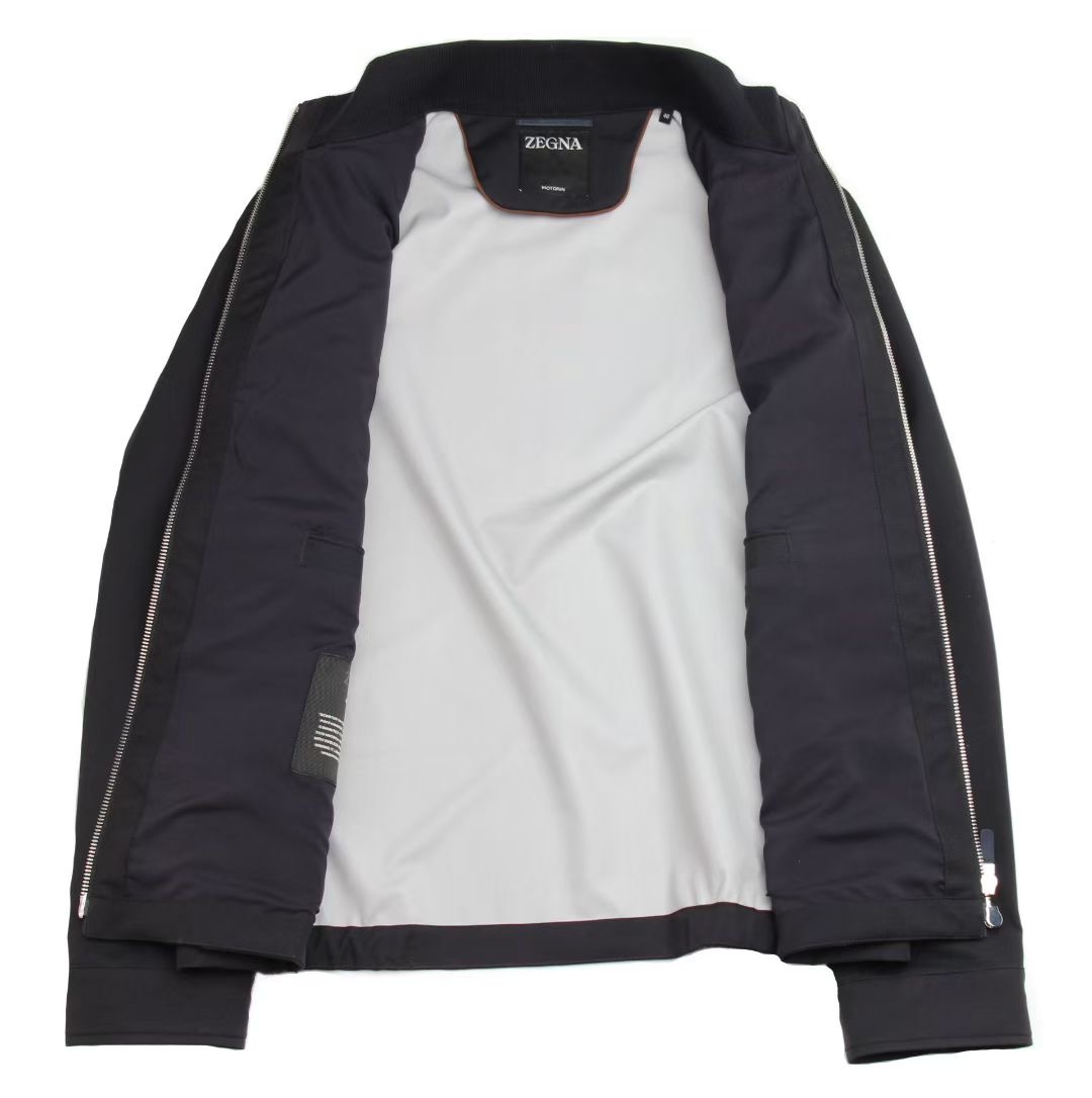 **do** เสื้อคลุม Zegna MOTORIN 100CC MICROFIBER BLOUSON สินค้าใหม่ ของแท้